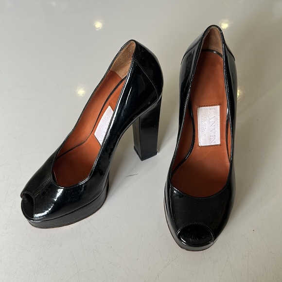 LANVIN !!! BEAUTIFUL LUXURY VINTAGE HIGH PLATFORM HEEL !! - Picture 6 of 6